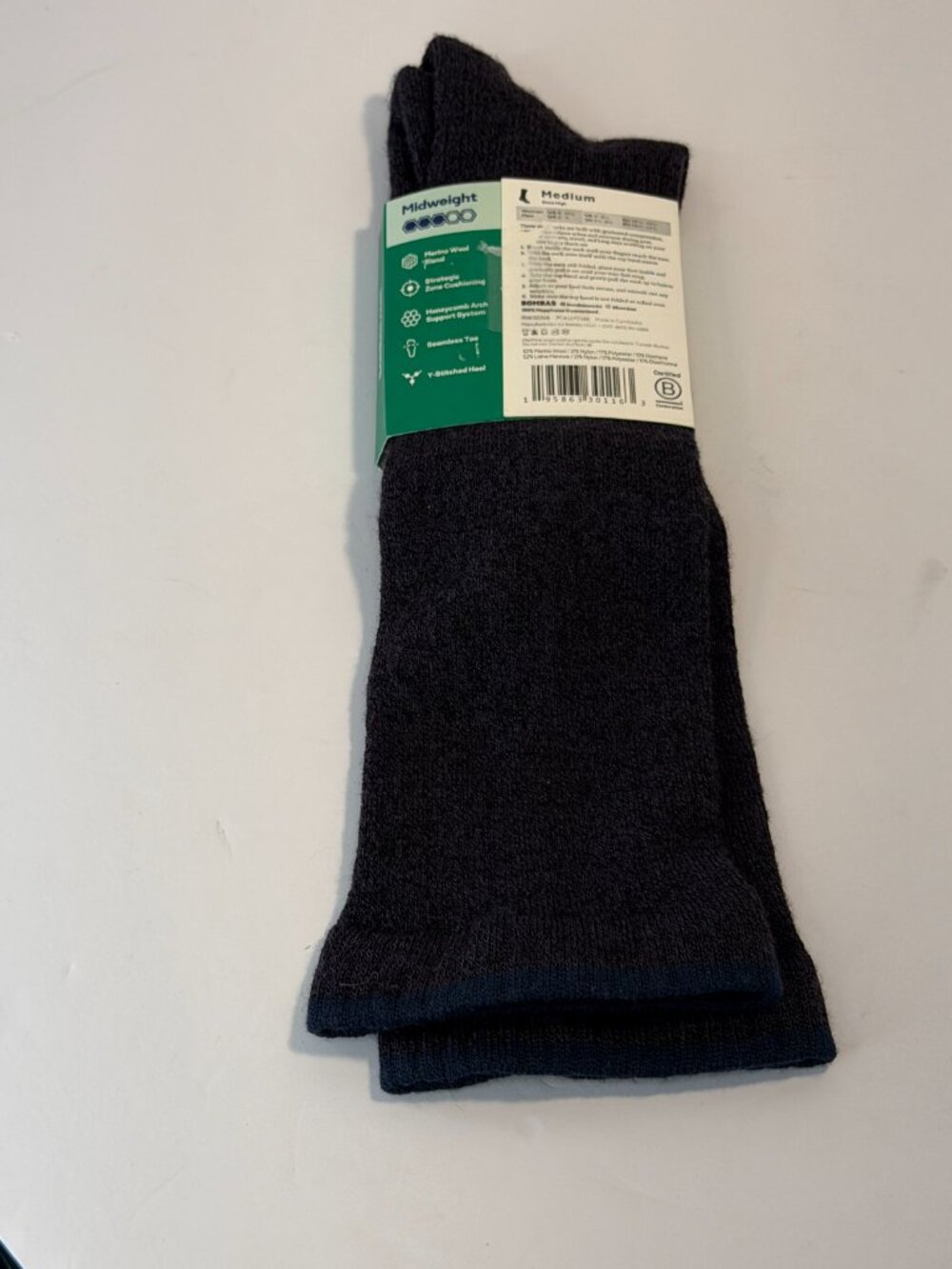Bombas Merino Blend Compression Socks 15-20 mmHg Size Medium M Knee High Gray - Picture 4 of 5